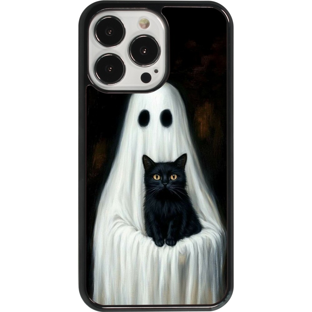 Coque iPhone 13 Pro - Halloween 2025 Ghost with black cat