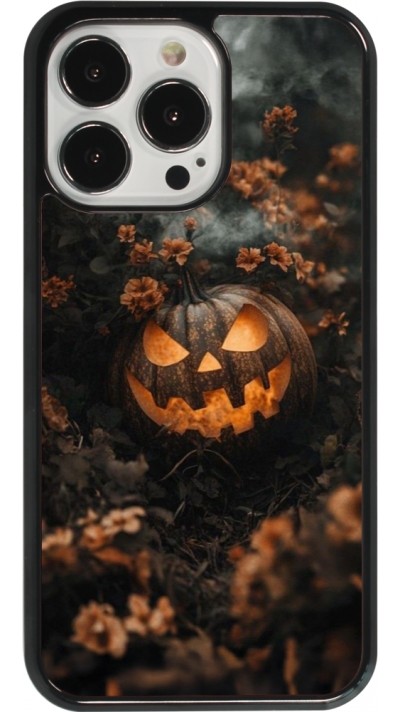 Coque iPhone 13 Pro - Halloween 2025 Pumpkin with flowers