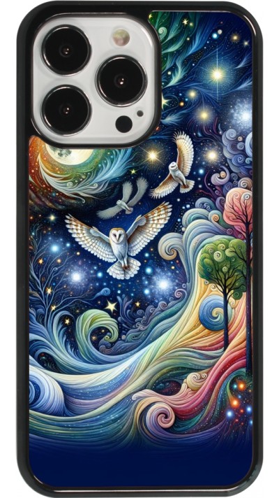 iPhone 13 Pro Case Hülle - Fliegender Blumen-Eule