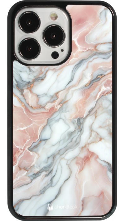 iPhone 13 Pro Case Hülle - Rosa Leuchtender Marmor