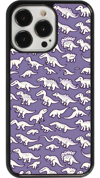 iPhone 13 Pro Case Hülle - Mini-Dino-Muster violett