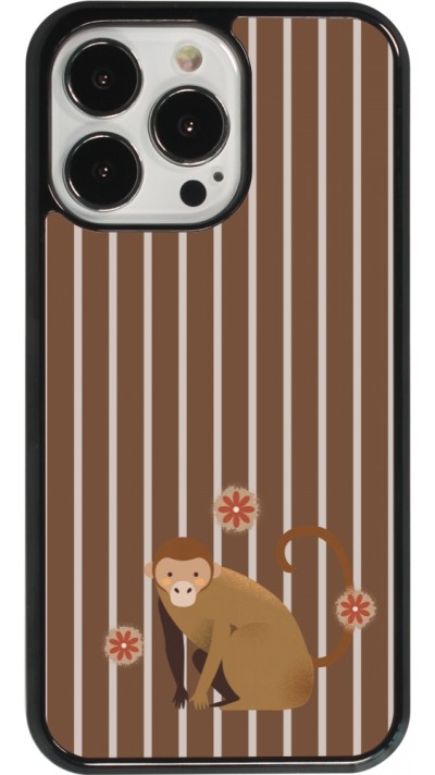 iPhone 13 Pro Case Hülle - Monkey with stripes