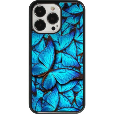 iPhone 13 Pro Case Hülle - Papillon - Bleu