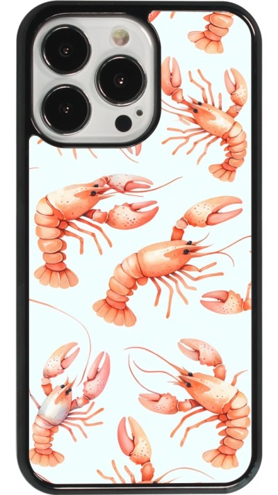 iPhone 13 Pro Case Hülle - Muster von pastellfarbenen Hummern