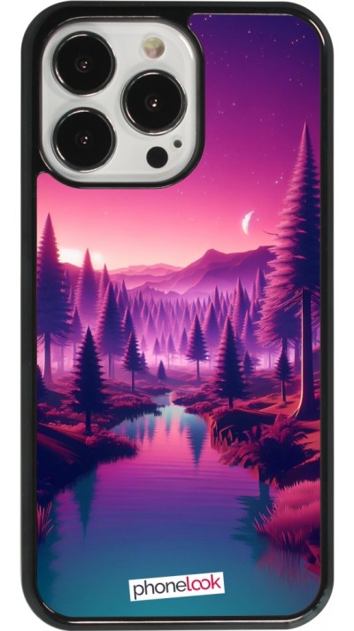 iPhone 13 Pro Case Hülle - Lila-rosa Landschaft