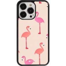 iPhone 13 Pro Case Hülle - Pink Flamingos Pattern