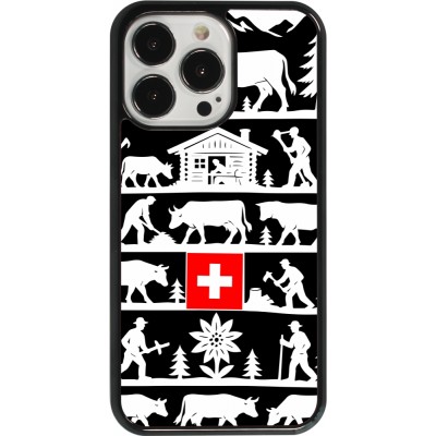 Coque iPhone 13 Pro - Poya Suisse 1 noir