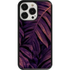 iPhone 13 Pro Case Hülle - Purple Light Leaves