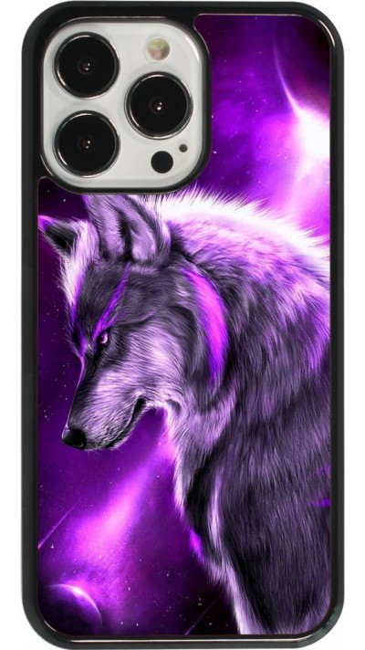 iPhone 13 Pro Case Hülle - Purple Sky Wolf