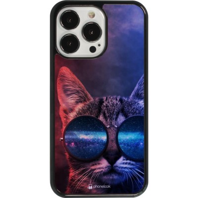 Hülle iPhone 13 Pro - Red Blue Cat Glasses