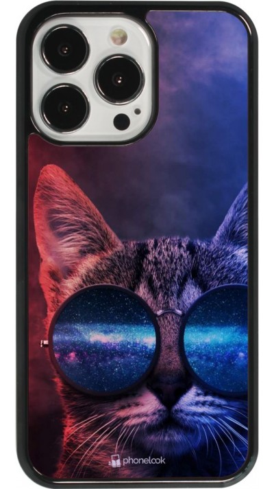 Coque iPhone 13 Pro - Red Blue Cat Glasses