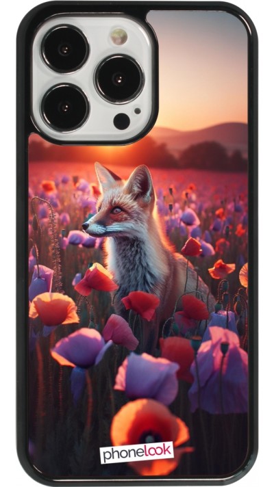iPhone 13 Pro Case Hülle - Purpurroter Fuchs bei Dammerung