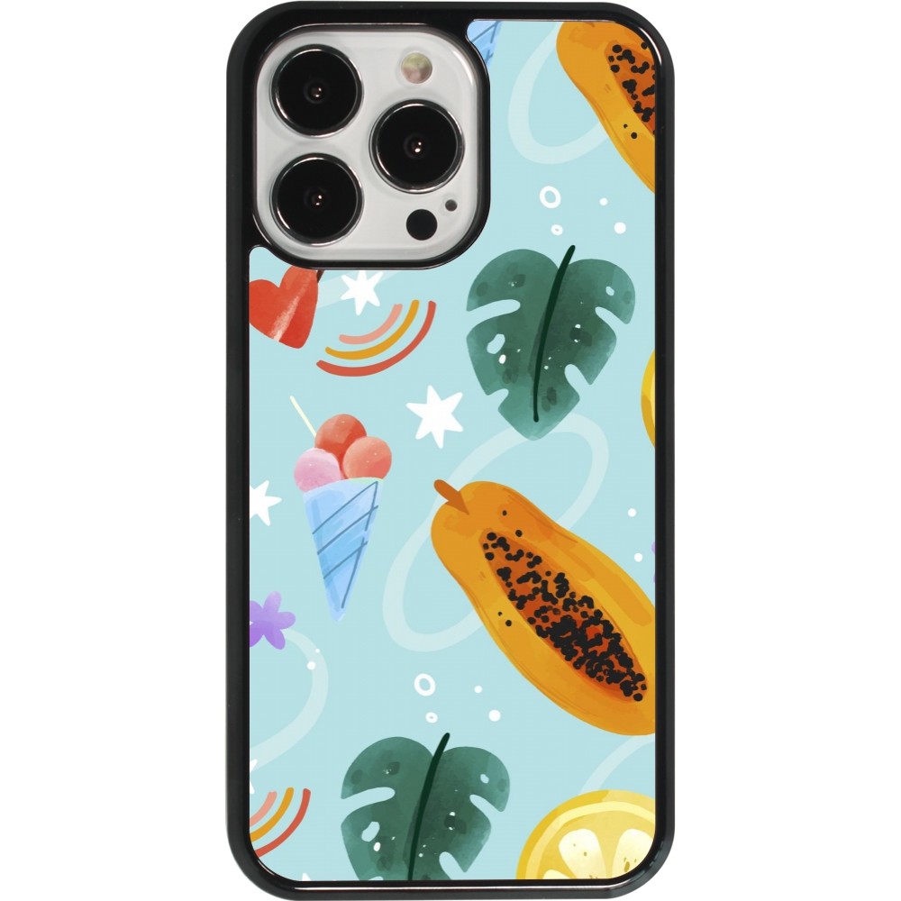 iPhone 13 Pro Case Hülle - Summer 2025 Pattern papaya