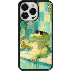 Coque iPhone 13 Pro - Crocodile in the swimming pool Summer 2026