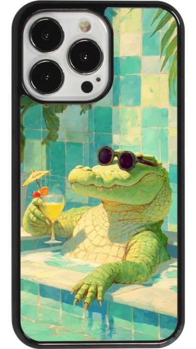 Coque iPhone 13 Pro - Crocodile in the swimming pool Summer 2026