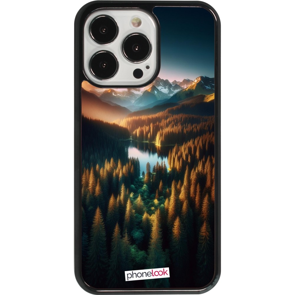 iPhone 13 Pro Case Hülle - Sonnenuntergang Waldsee