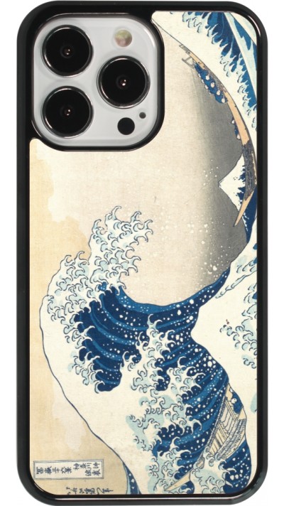 Coque iPhone 13 Pro - Tableau art - La Grande Vague de Kanagawa - Hokusai