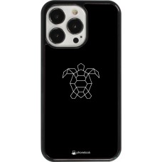 Coque iPhone 13 Pro - Turtles lines on black