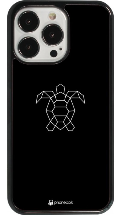 Hülle iPhone 13 Pro - Turtles lines on black