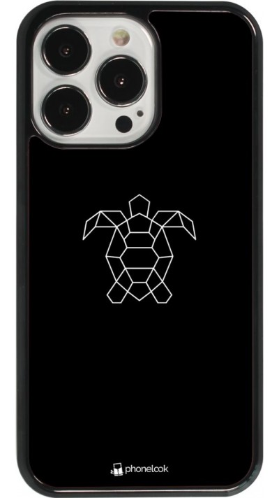 Coque iPhone 13 Pro - Turtles lines on black