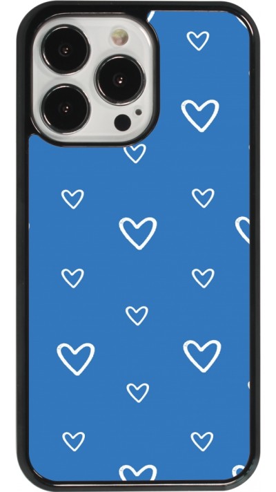 Coque iPhone 13 Pro - Valentine 2023 blue hearts