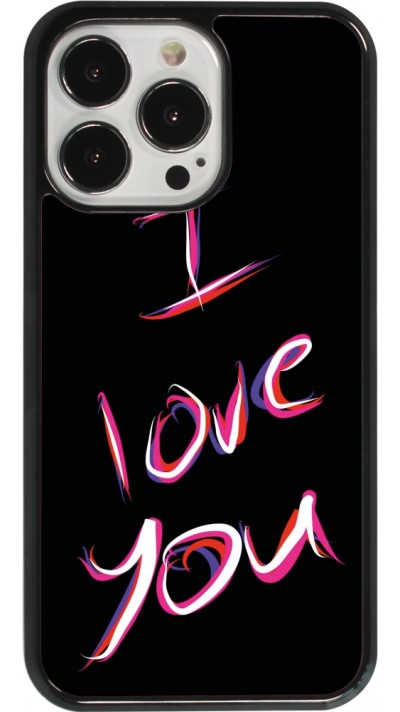 Coque iPhone 13 Pro - Valentine 2023 colorful I love you