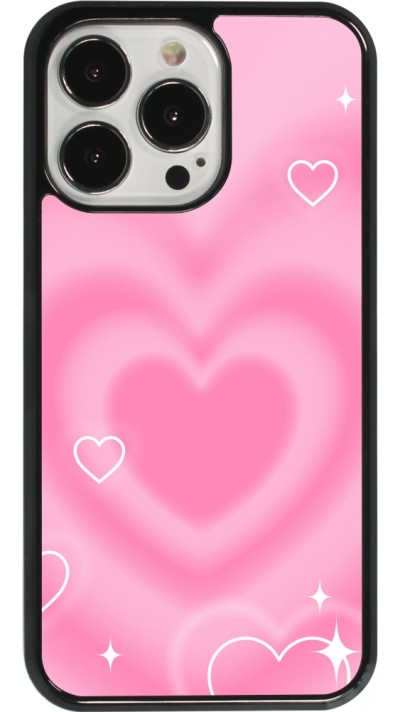 Coque iPhone 13 Pro - Valentine 2023 degraded pink hearts