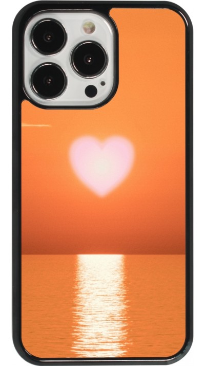 Coque iPhone 13 Pro - Valentine 2023 heart orange sea
