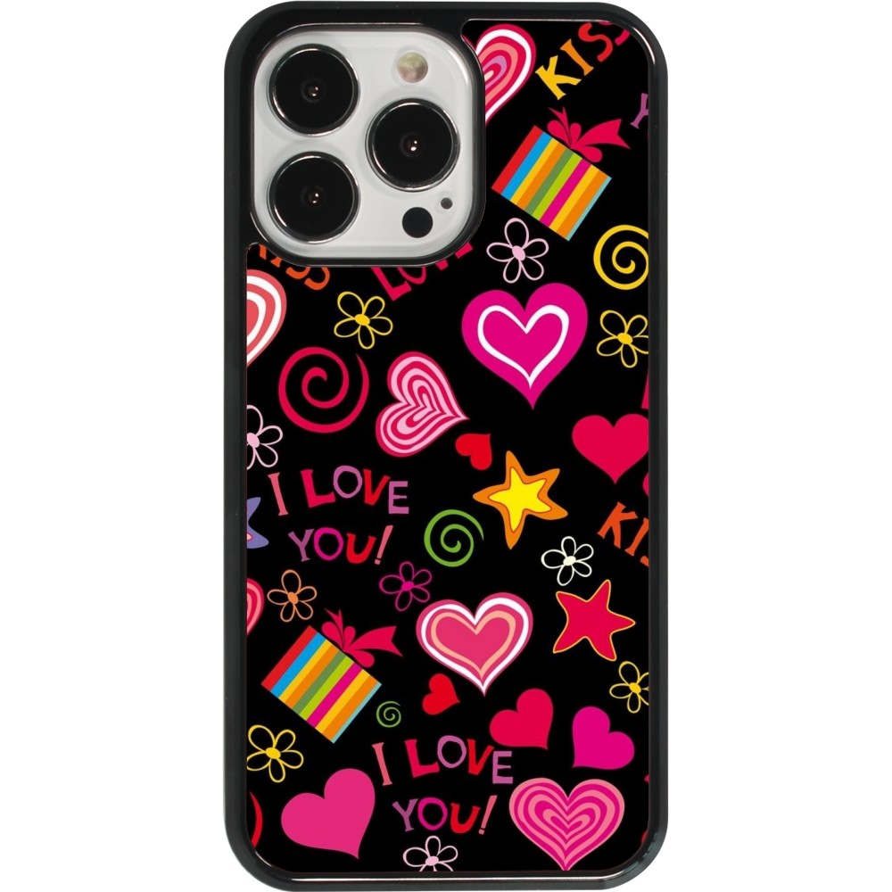 iPhone 13 Pro Case Hülle - Valentine 2023 love symbols