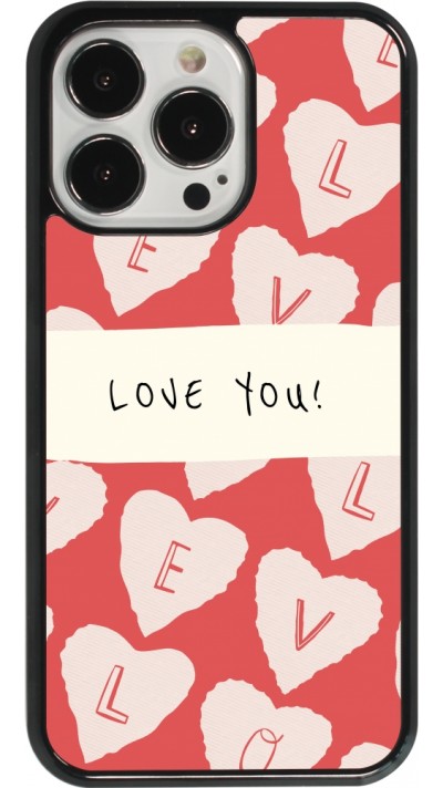 Coque iPhone 13 Pro - Valentine 2023 love you note