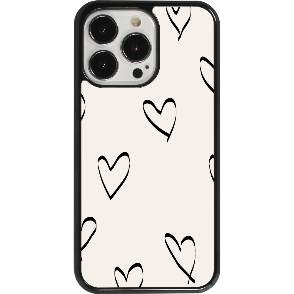iPhone 13 Pro Case Hülle - Valentine 2023 minimalist hearts