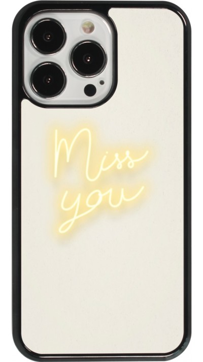 Coque iPhone 13 Pro - Valentine 2023 neon miss you