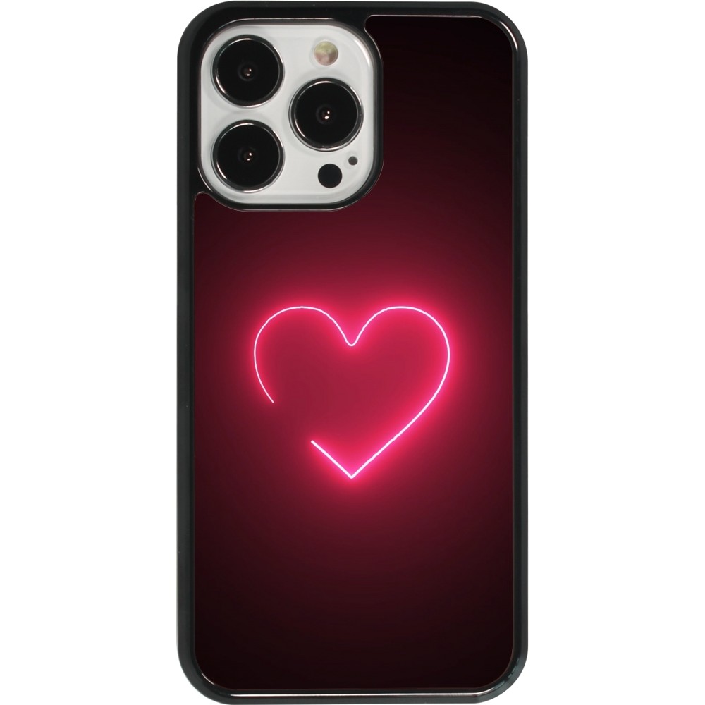 iPhone 13 Pro Case Hülle - Valentine 2023 single neon heart