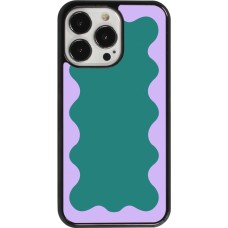 iPhone 13 Pro Case Hülle - Wavy Rectangle Green Purple