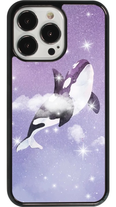 Coque iPhone 13 Pro - Whale in sparking stars