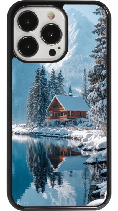 Coque iPhone 13 Pro - Winter 25 Winter house forest day