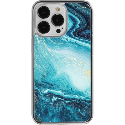 iPhone 13 Pro Case Hülle - Kunststoff transparent Sea Foam Blue