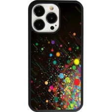 iPhone 13 Pro Case Hülle - Silikon schwarz Abstract Bubble Lines