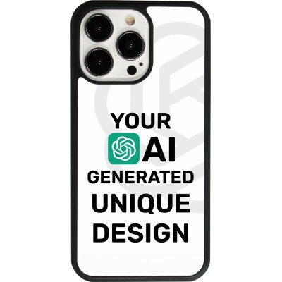 iPhone 13 Pro Case Hülle - Silikon schwarz 100% einzigartig erstellt dank Deiner Kreativität und künstlicher Intelligenz (KI)