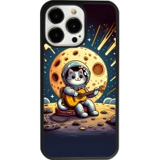 Coque iPhone 13 Pro - Silicone rigide noir AstroCat RockLune