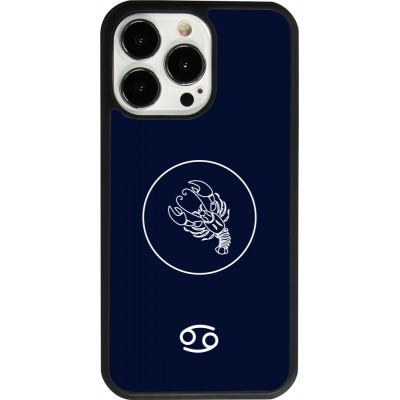 Coque iPhone 13 Pro - Silicone rigide noir Astrologie Cancer