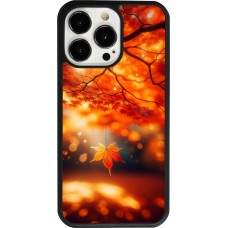 iPhone 13 Pro Case Hülle - Silikon schwarz Herbst Magisch Orange