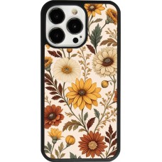 Coque iPhone 13 Pro - Silicone rigide noir Autumn 25 Flower pattern