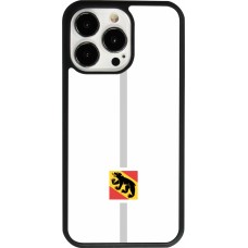 Coque iPhone 13 Pro - Silicone rigide noir Canton BE blanc
