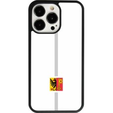 Coque iPhone 13 Pro - Silicone rigide noir Canton GE blanc