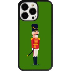Coque iPhone 13 Pro - Silicone rigide noir Christmas 25 Nutcracker Green