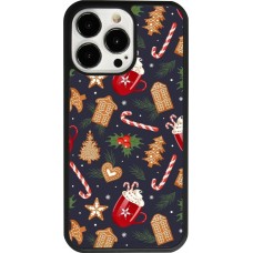 Coque iPhone 13 Pro - Silicone rigide noir Christmas 25 Pattern Gingerbread House