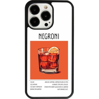 iPhone 13 Pro Case Hülle - Silikon schwarz Cocktail Rezept Negroni