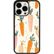 Coque iPhone 13 Pro - Silicone rigide noir Easter 2026 Illustration carrots