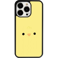Coque iPhone 13 Pro - Silicone rigide noir Easter 2026 Little chicken